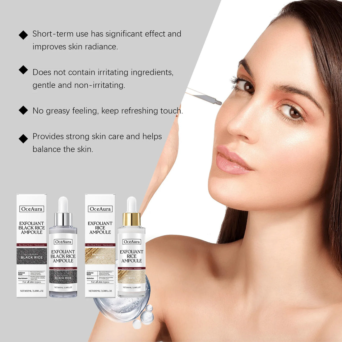 Black Rice Exfoliating Facial Serum – Pore Cleansing & Brightening