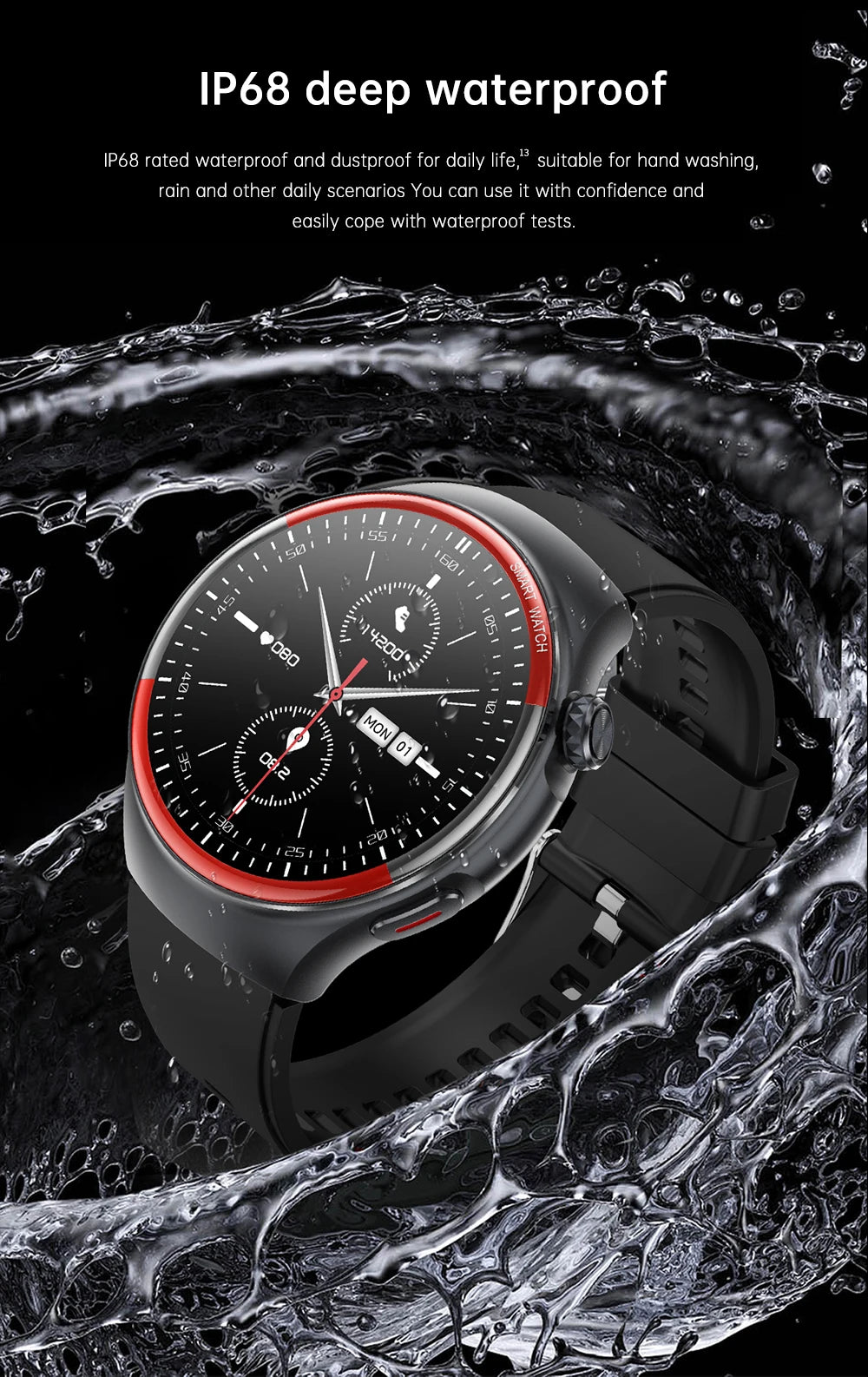 2025 Nursing Health Laser Smartwatch – Blood Pressure & Heart Monitor