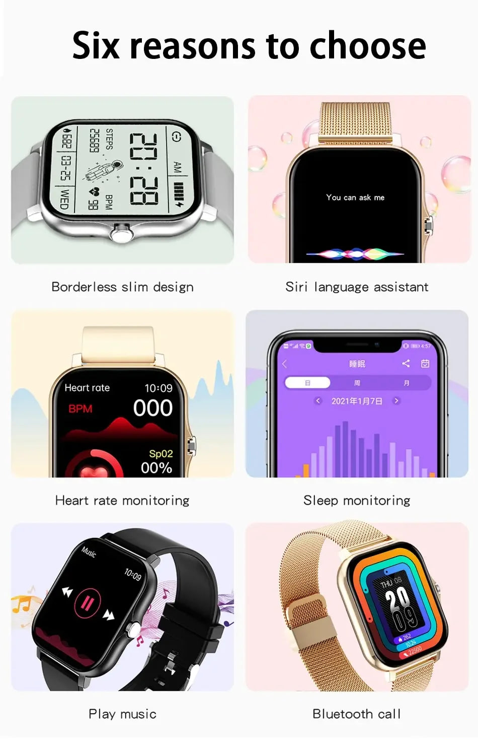 2024 Bluetooth Call Smartwatch – Fitness Tracker & Waterproof