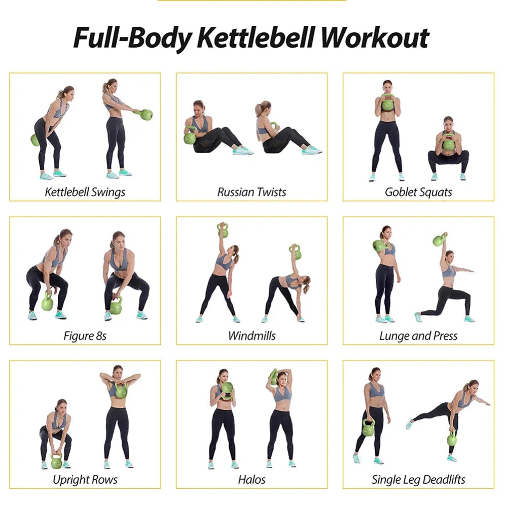 5lbs Vinyl Coated Kettlebell Set – Strength Training