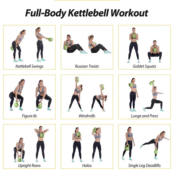 5lbs Vinyl Coated Kettlebell Set – Strength Training