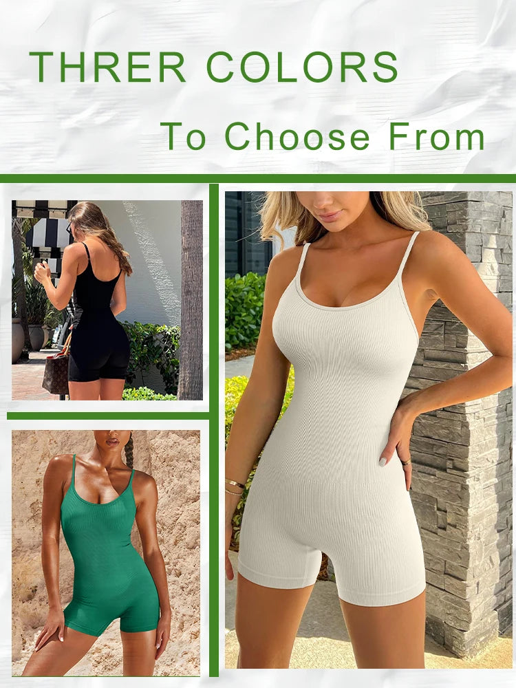 Seamless High-Waist Women’s Yoga Jumpsuit – Fitness Set
