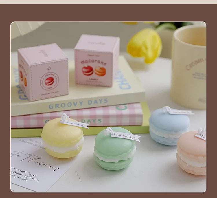 Macaron-Shaped Soy Wax Scented Candle