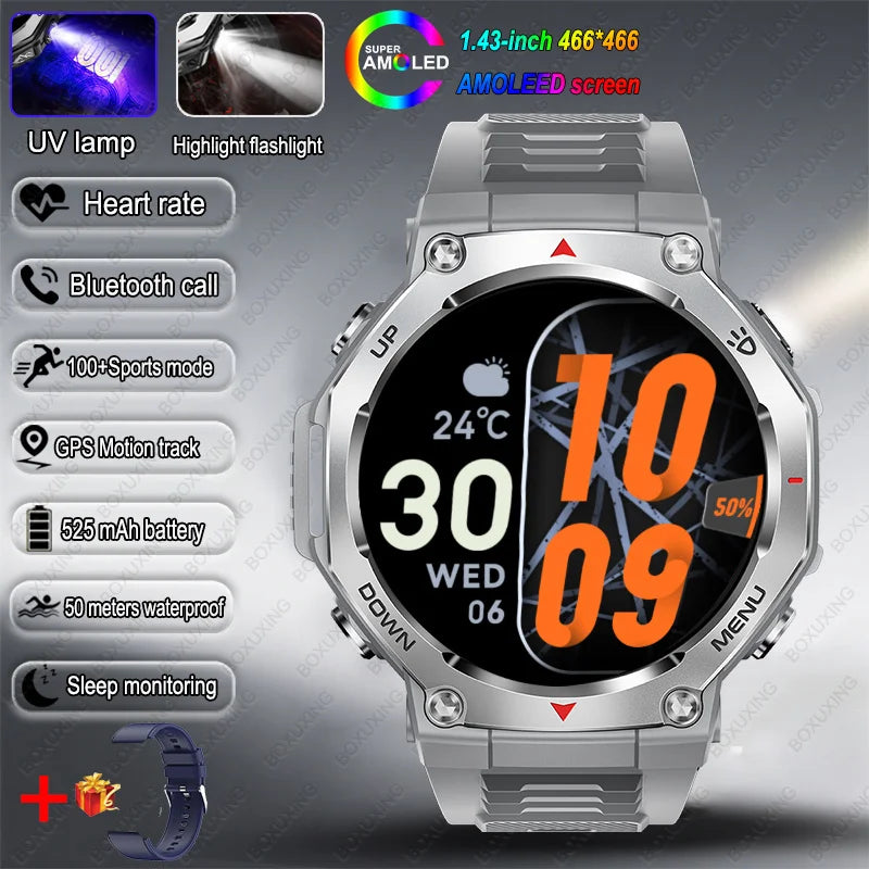 T-Rex 3 GPS Smartwatch – 5ATM Waterproof Military Sport