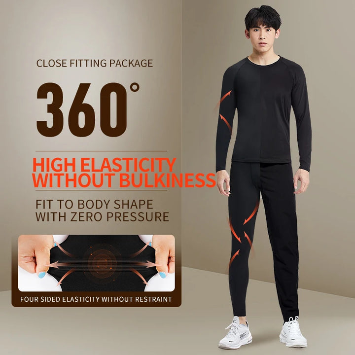 Men’s Warm Plush Sports Pants – Slim Fit & High Elasticity