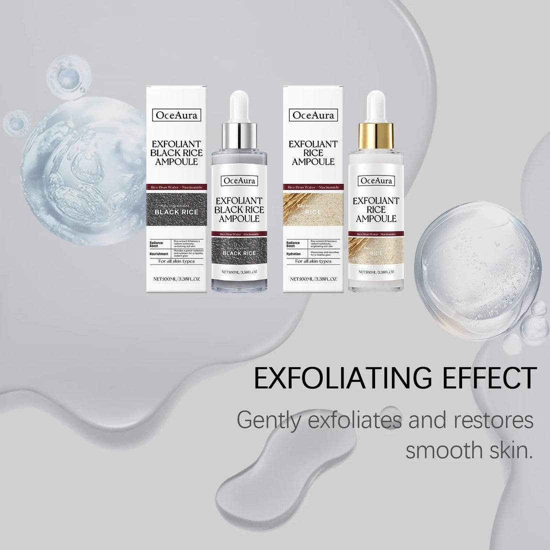 Black Rice Exfoliating Facial Serum – Pore Cleansing & Brightening