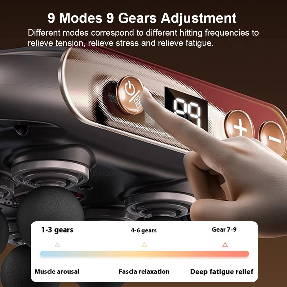 Professional Six-Head Fascia Gun Muscle Massager