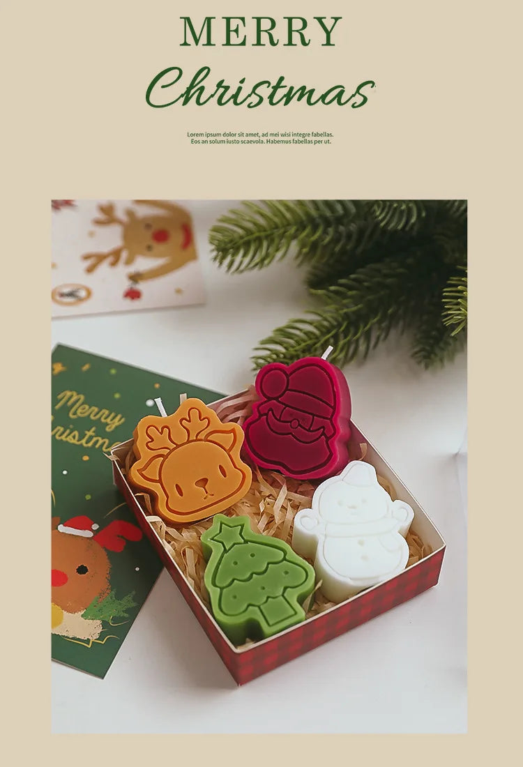 4-Piece Christmas Scented Candle Set with Box