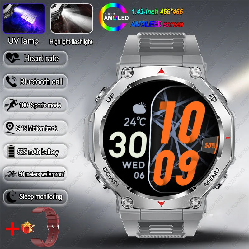 T-Rex 3 GPS Smartwatch – 5ATM Waterproof Military Sport