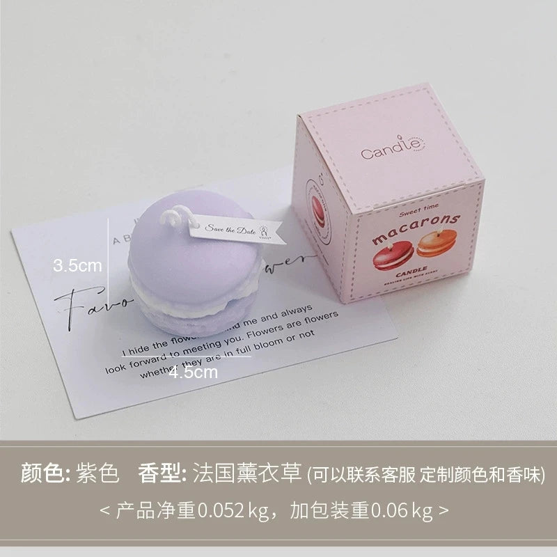 Macaron-Shaped Soy Wax Scented Candle