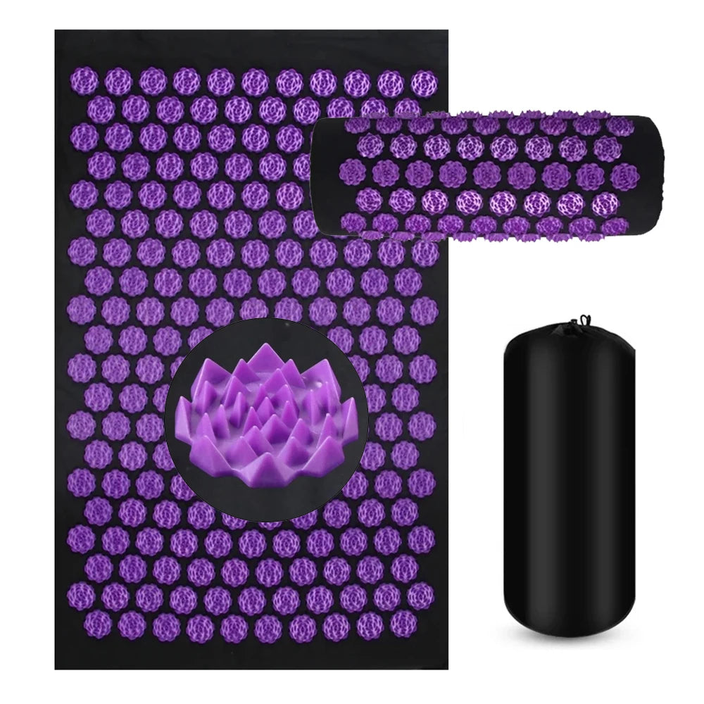 Acupressure Yoga Mat & Kuznetsov Applicator Cushion