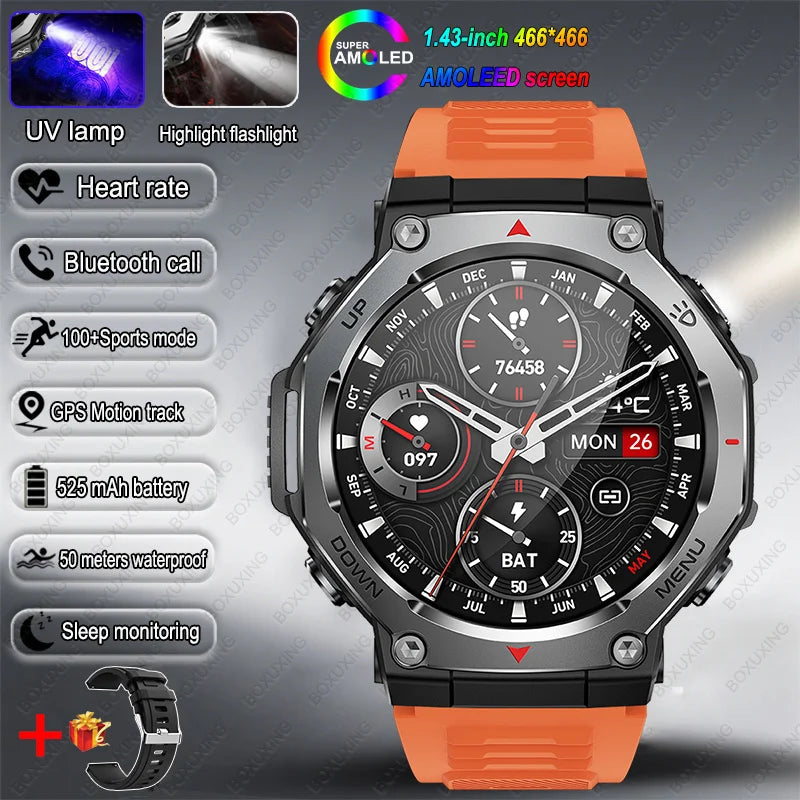 T-Rex 3 GPS Smartwatch – 5ATM Waterproof Military Sport