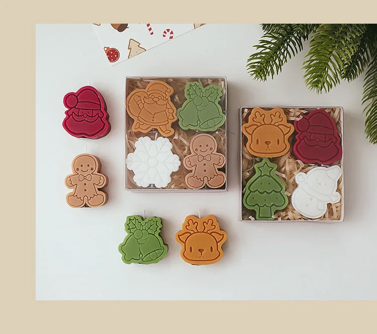4-Piece Christmas Scented Candle Set with Box