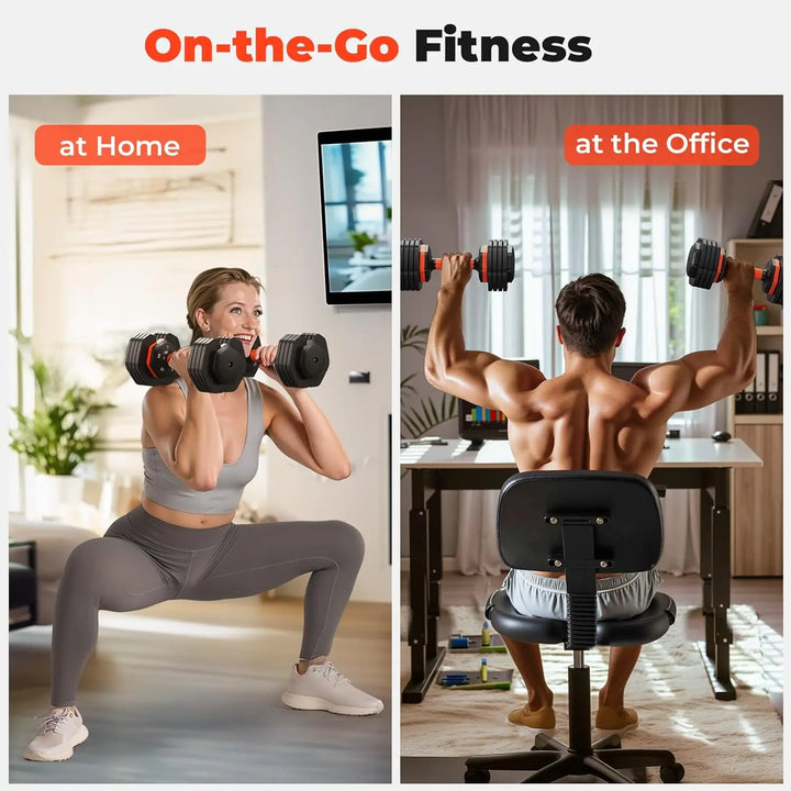 Adjustable 25LB Dumbbell Set – Anti-Slip Handle