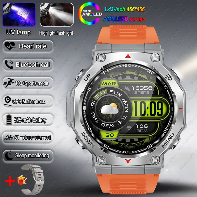 T-Rex 3 GPS Smartwatch – 5ATM Waterproof Military Sport
