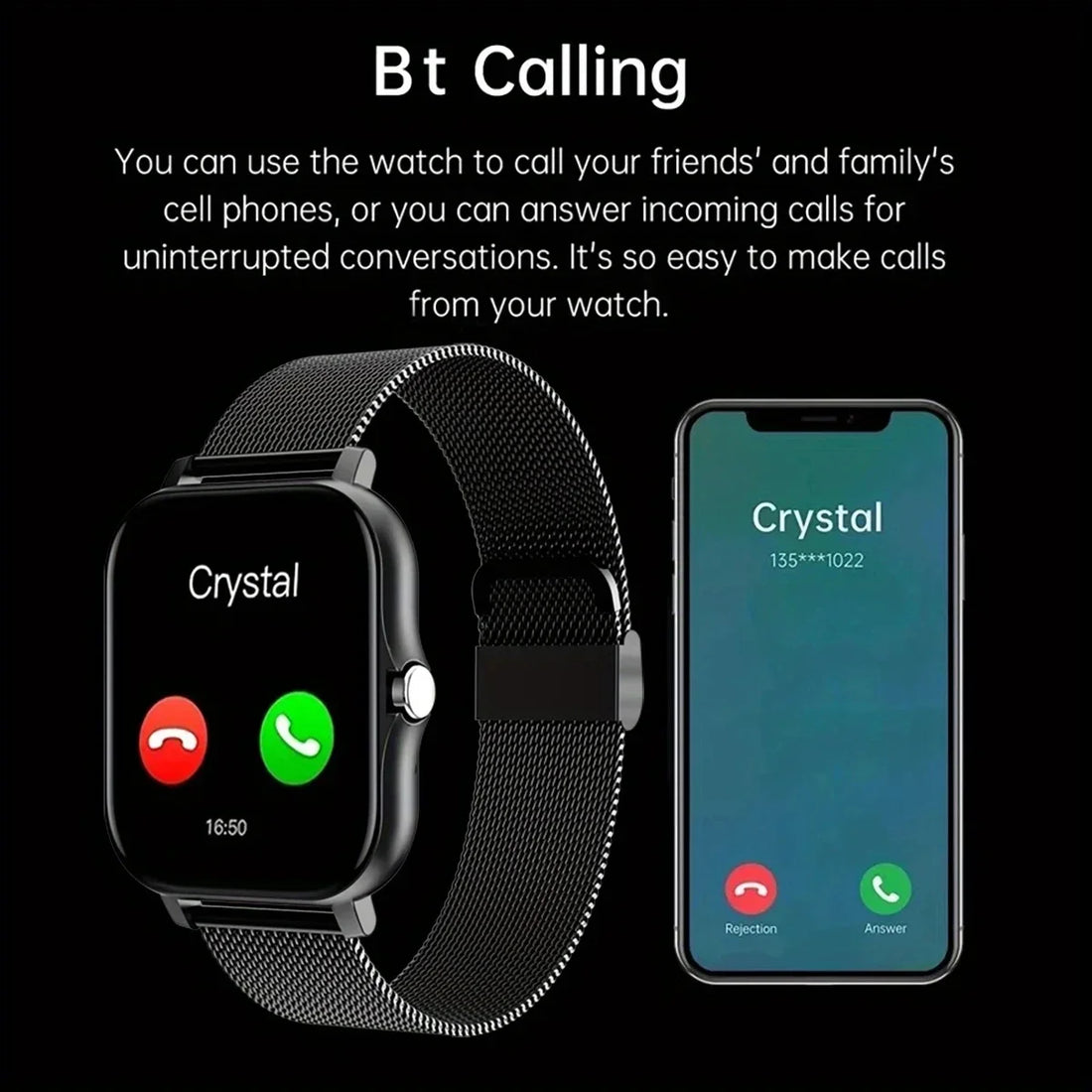 2024 Bluetooth Call Smartwatch – Fitness Tracker & Waterproof