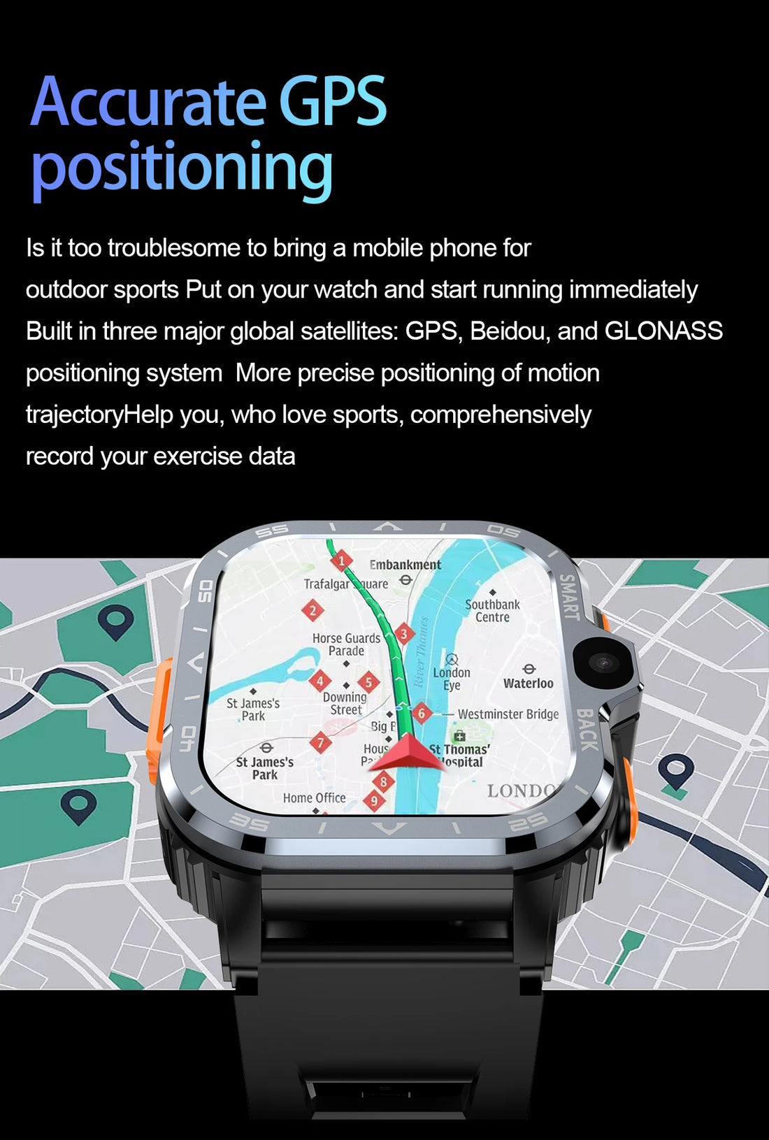 Valdus PGD Android Smartwatch – GPS, Dual Camera & NFC