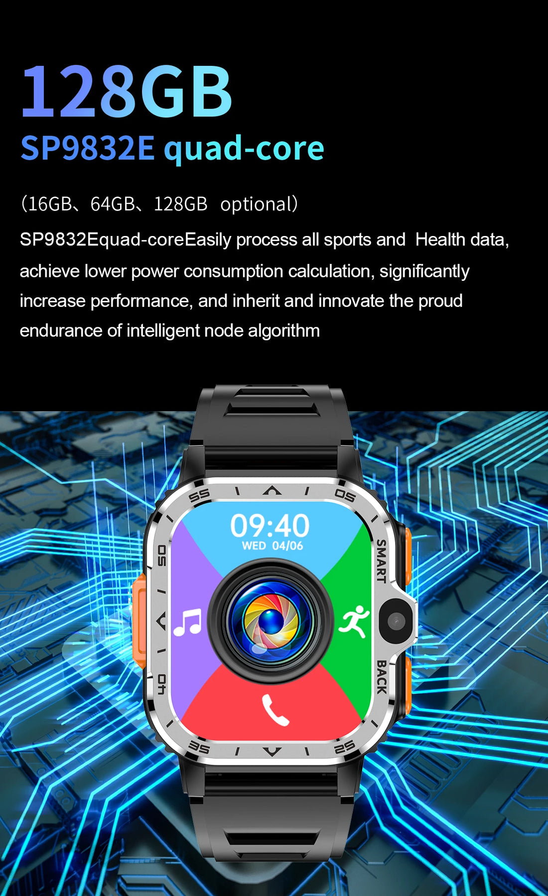 Valdus PGD Android Smartwatch – GPS, Dual Camera & NFC