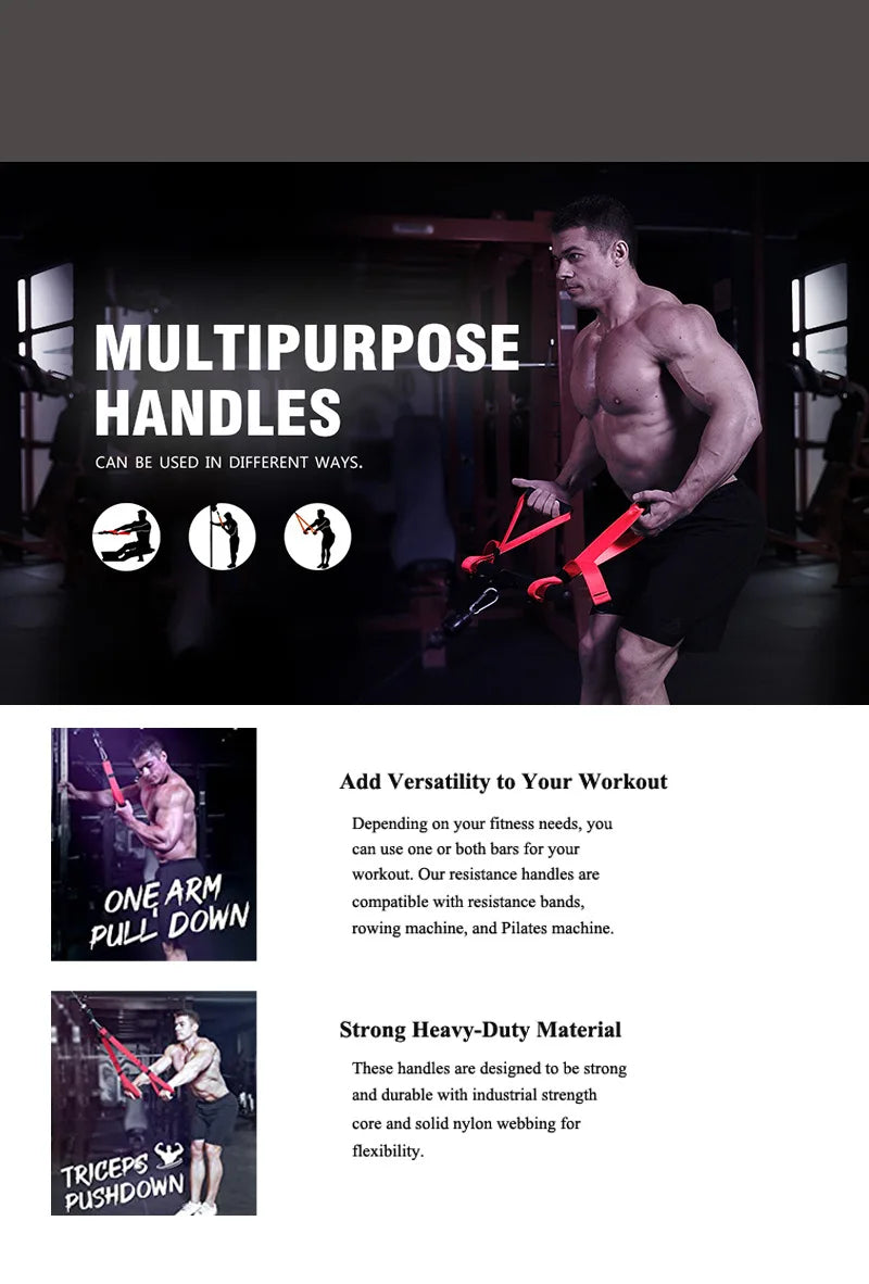 Triceps Lowering Rope – Fitness Pull Down Handles