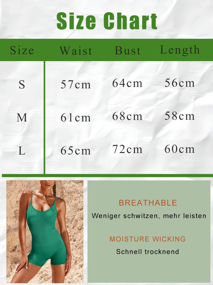 Seamless High-Waist Women’s Yoga Jumpsuit – Fitness Set