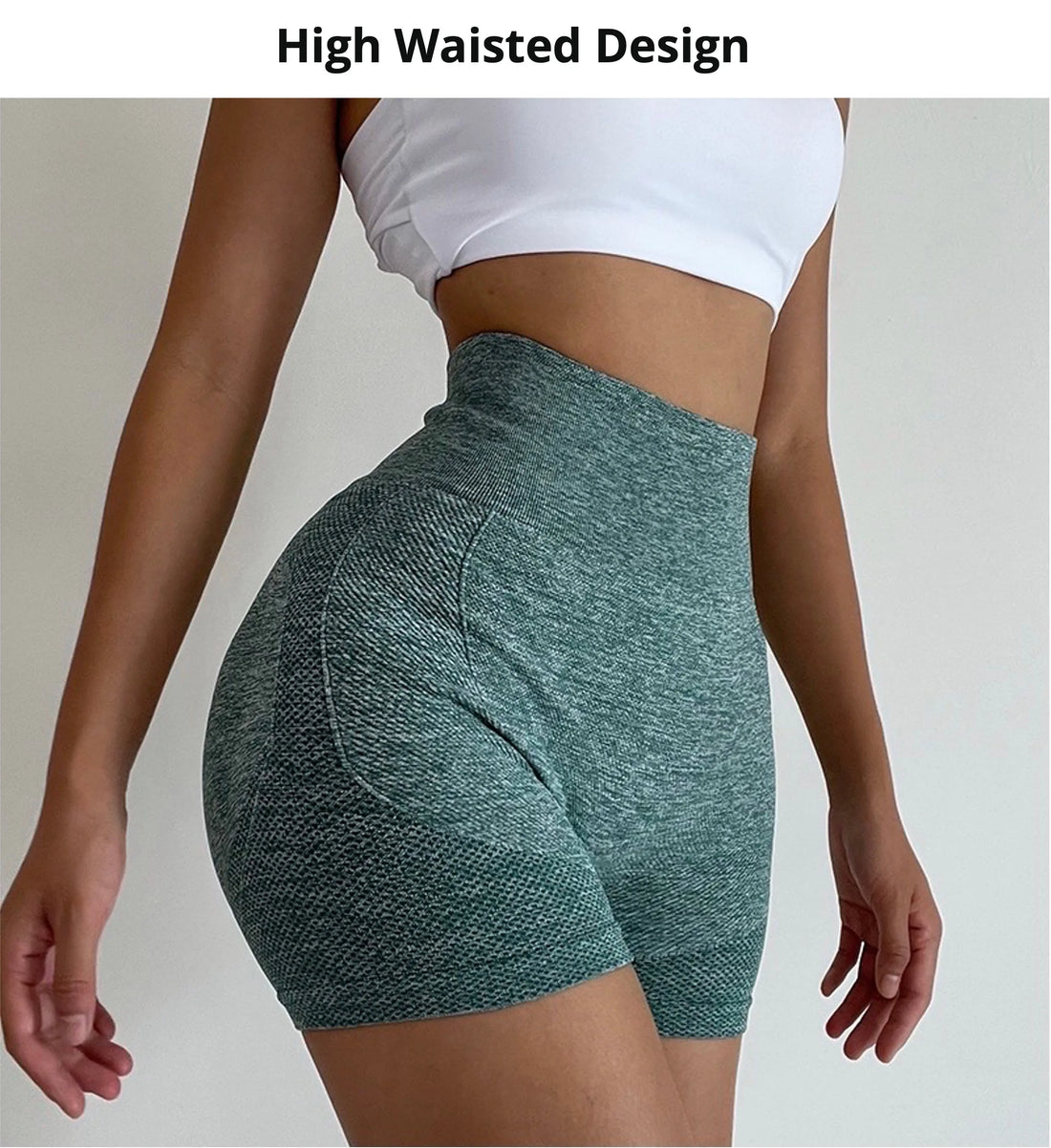 Seamless High-Waist Yoga Shorts – Butt-Lifting Fitness Tights