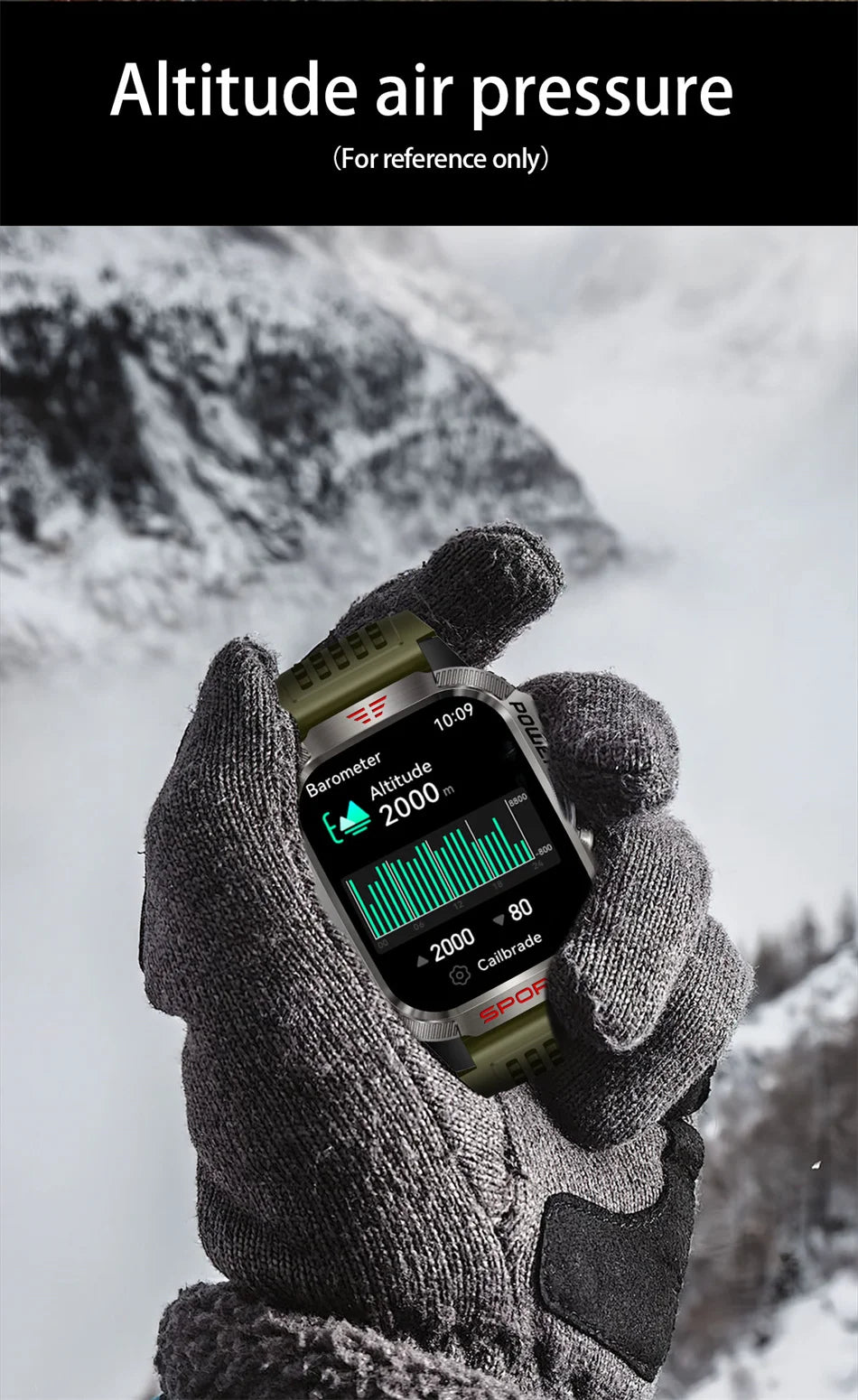 Military Outdoor Smartwatch – Compass & Bluetooth Call