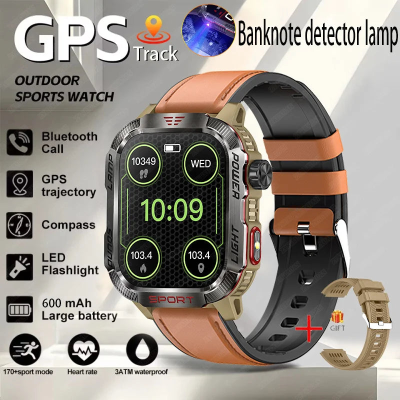 Military Outdoor Smartwatch – Compass & Bluetooth Call