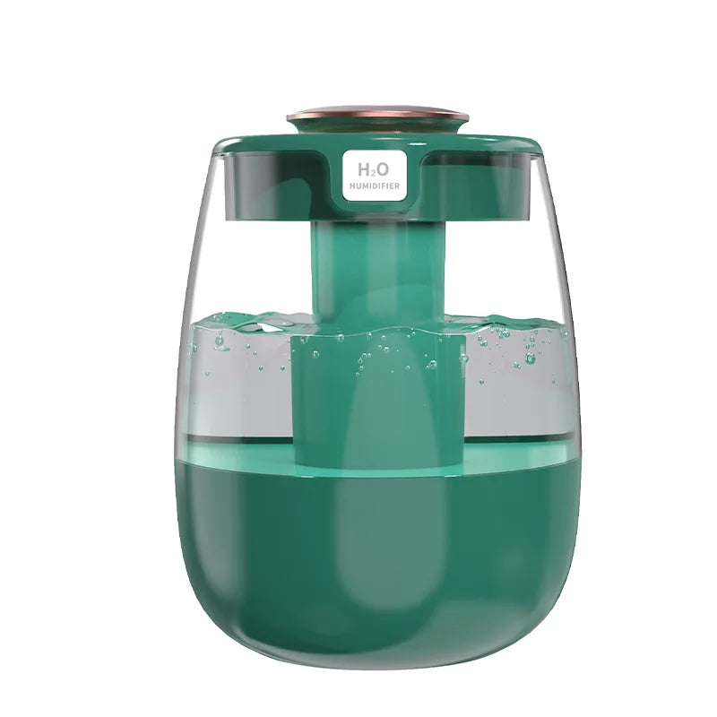 USB Air Humidifier & Aroma Diffuser – Double Spray with LED Light