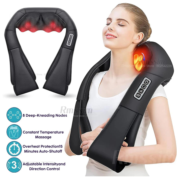 Heated Shiatsu Neck & Shoulder Massage Pillow