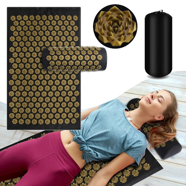 Acupressure Yoga Mat & Kuznetsov Applicator Cushion