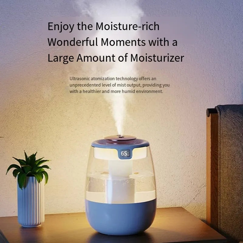 USB Air Humidifier & Aroma Diffuser – Double Spray with LED Light