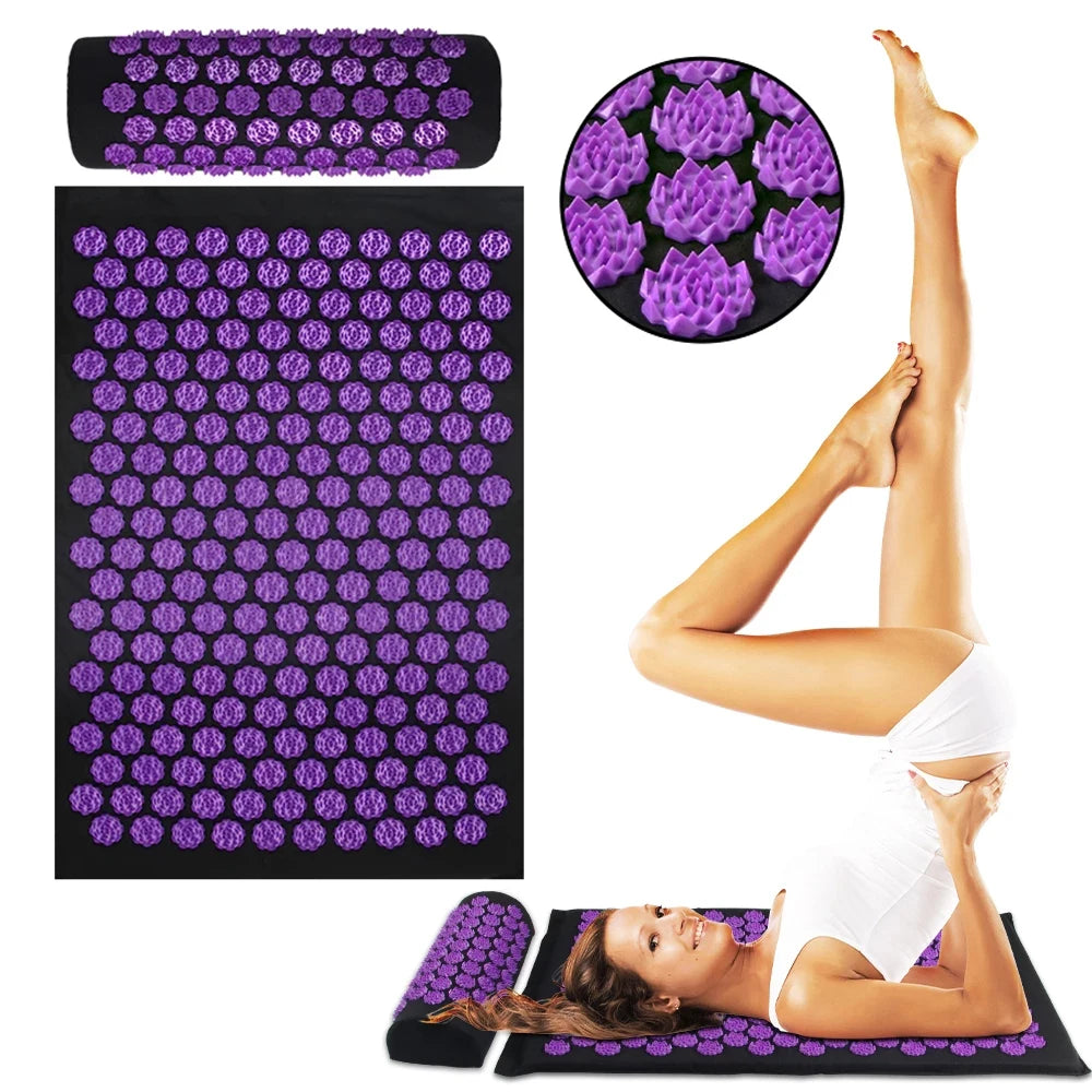 Acupressure Yoga Mat & Kuznetsov Applicator Cushion