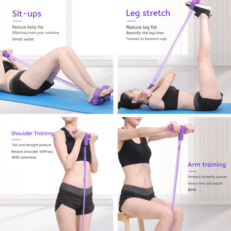 6-Tube Resistance Bands – Multi-Function Fitness Trainer
