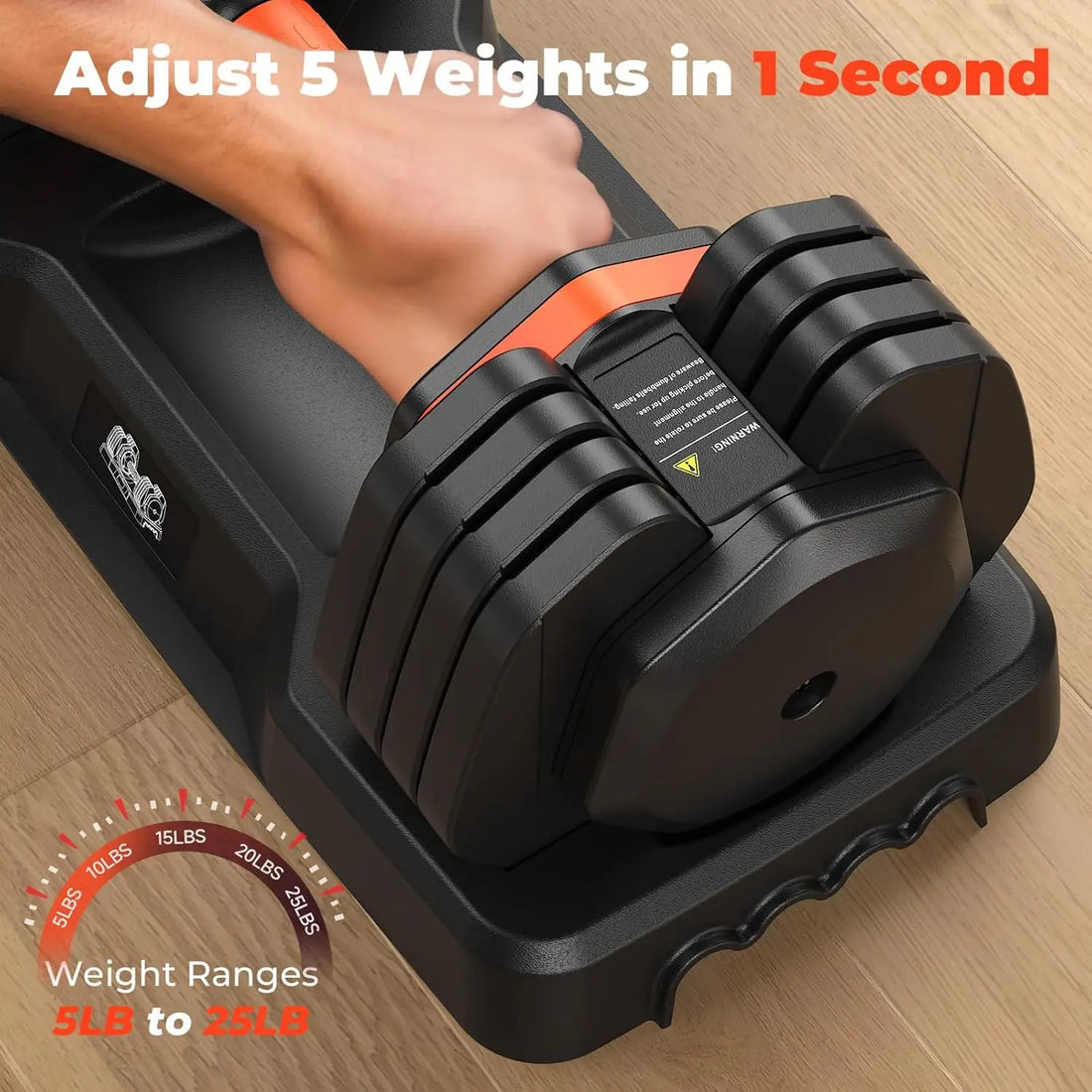 Adjustable 25LB Dumbbell Set – Anti-Slip Handle