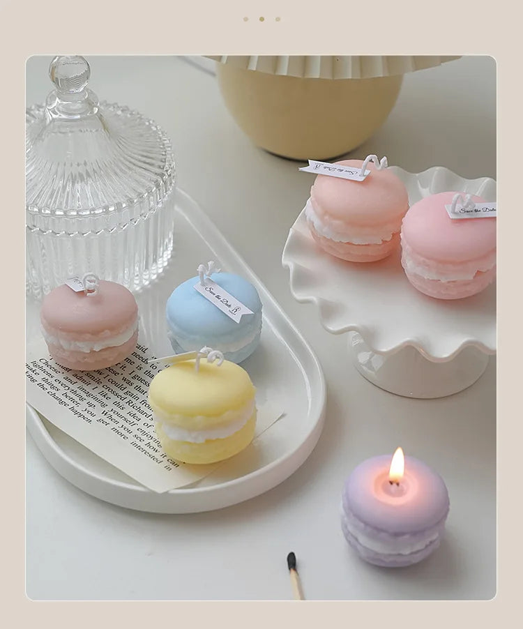 Macaron-Shaped Soy Wax Scented Candle