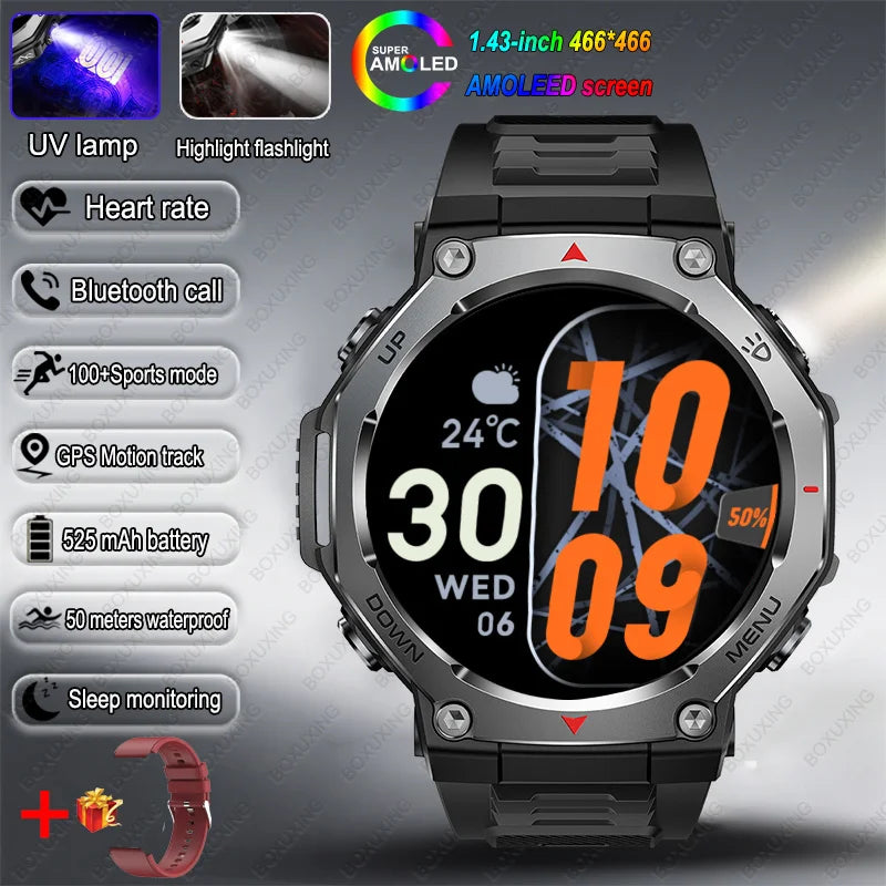 T-Rex 3 GPS Smartwatch – 5ATM Waterproof Military Sport