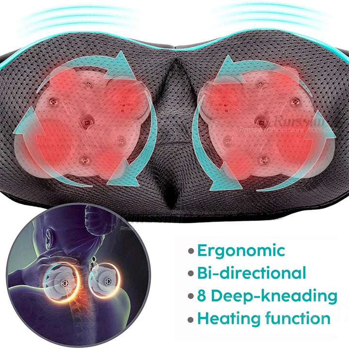 Heated Shiatsu Neck & Shoulder Massage Pillow