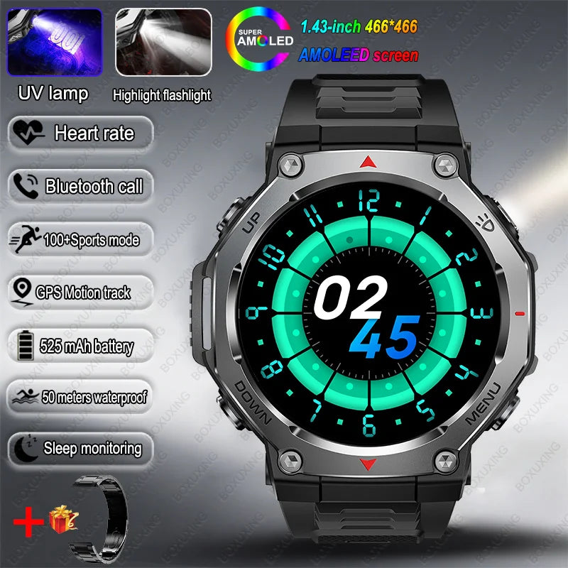 T-Rex 3 GPS Smartwatch – 5ATM Waterproof Military Sport
