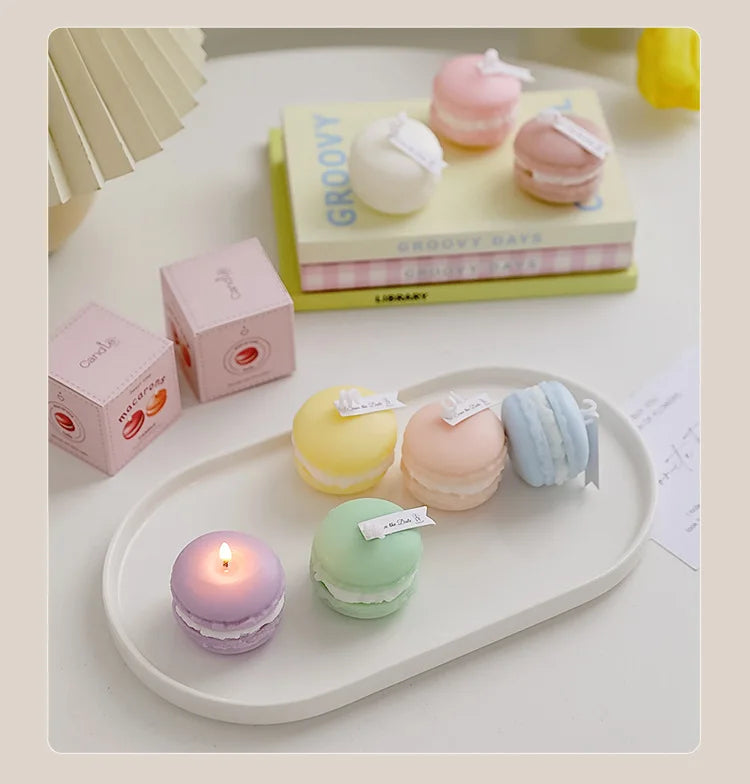 Macaron-Shaped Soy Wax Scented Candle