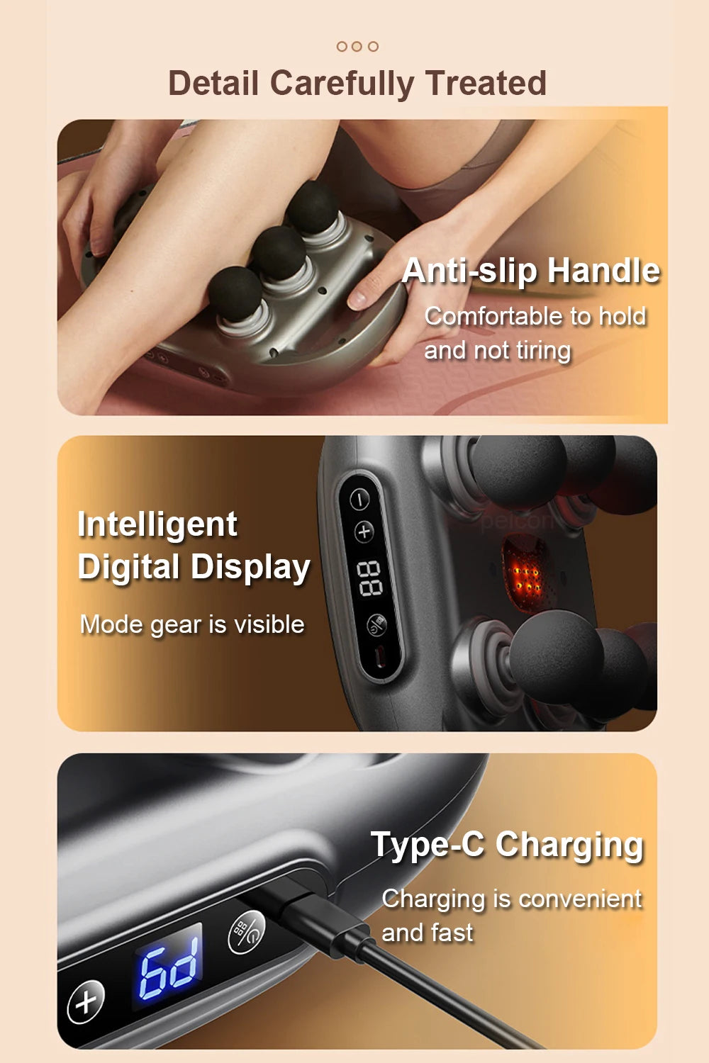 Professional Six-Head Fascia Gun Muscle Massager