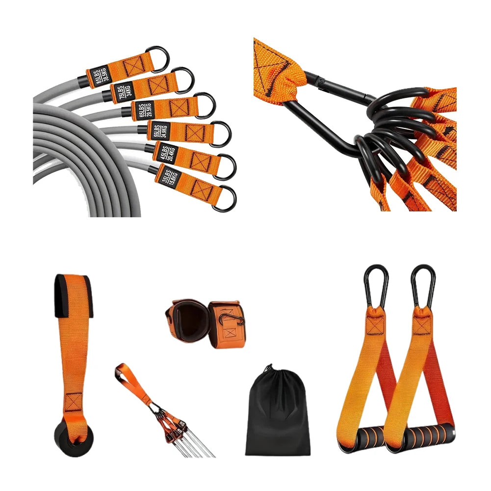 Heavy-Duty Resistance Bands Set with Handles – Multi-Function