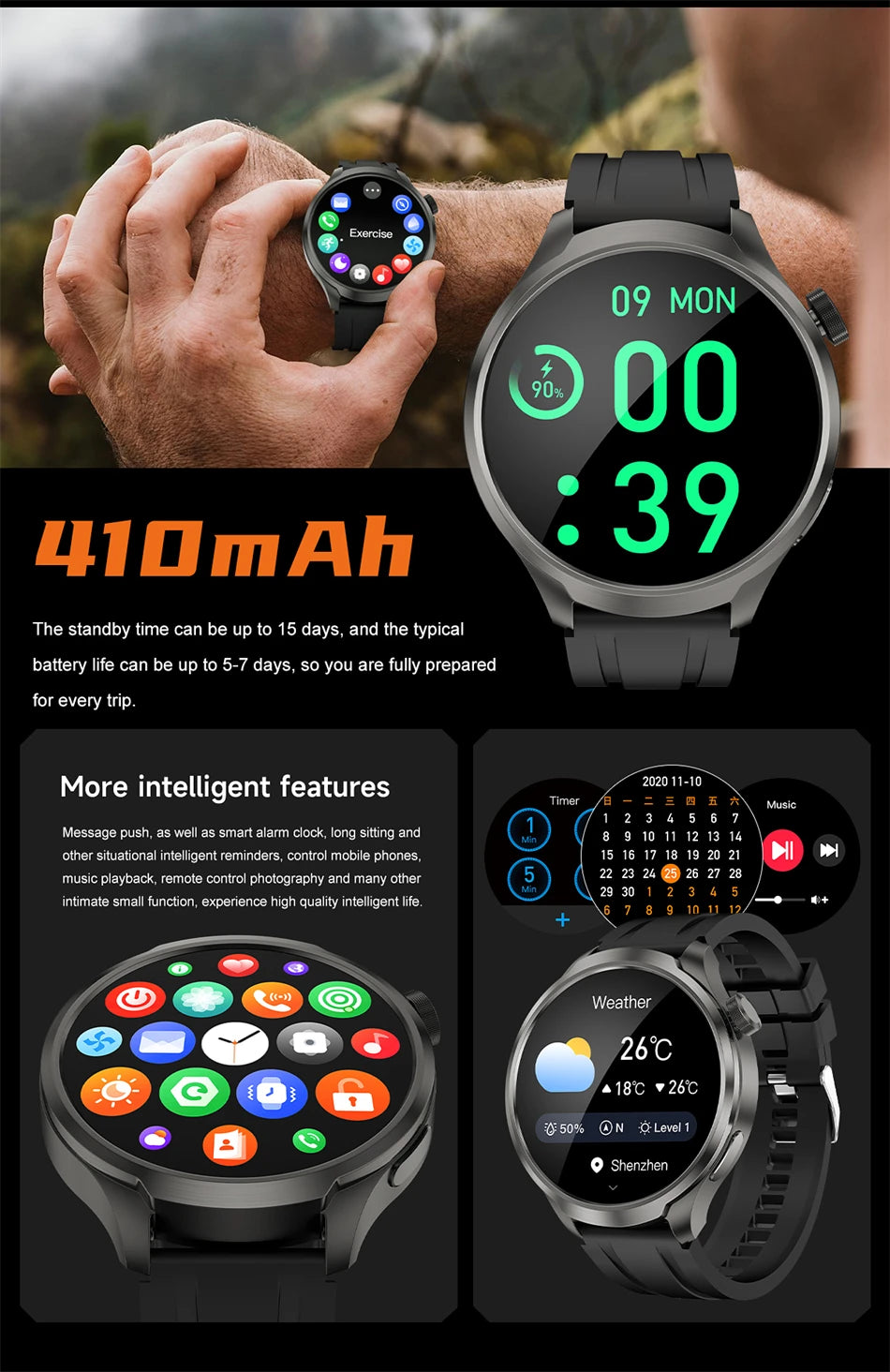 Huawei 1.85" Sport Smartwatch – GPS & Heart Rate