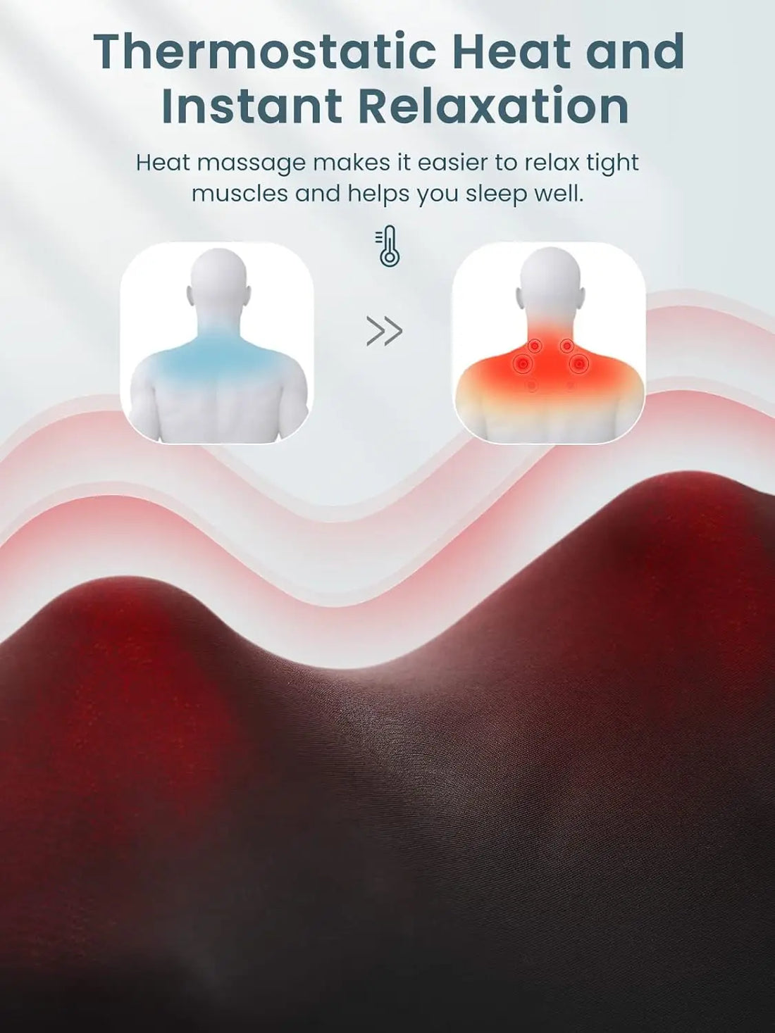 Heated Shiatsu Neck & Shoulder Massage Pillow