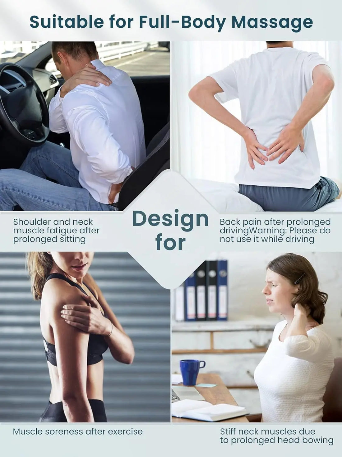Heated Shiatsu Neck & Shoulder Massage Pillow