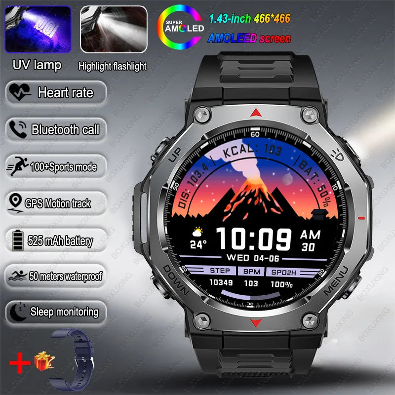 T-Rex 3 GPS Smartwatch – 5ATM Waterproof Military Sport