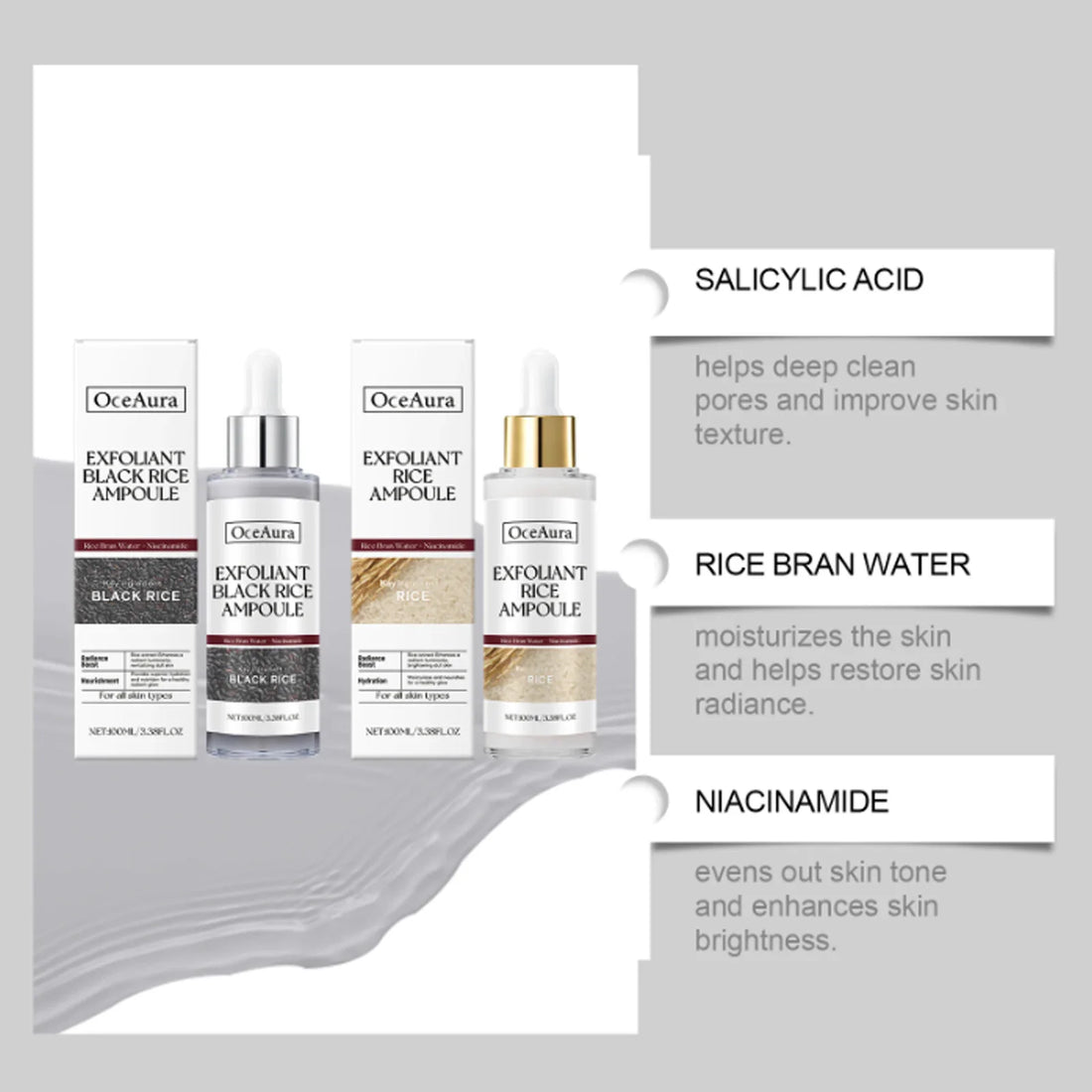 Black Rice Exfoliating Facial Serum – Pore Cleansing & Brightening
