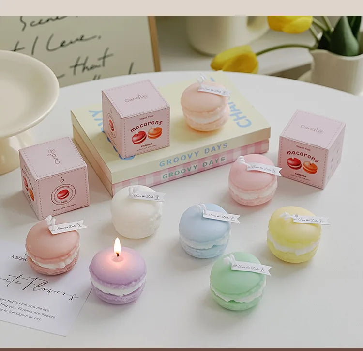 Macaron-Shaped Soy Wax Scented Candle