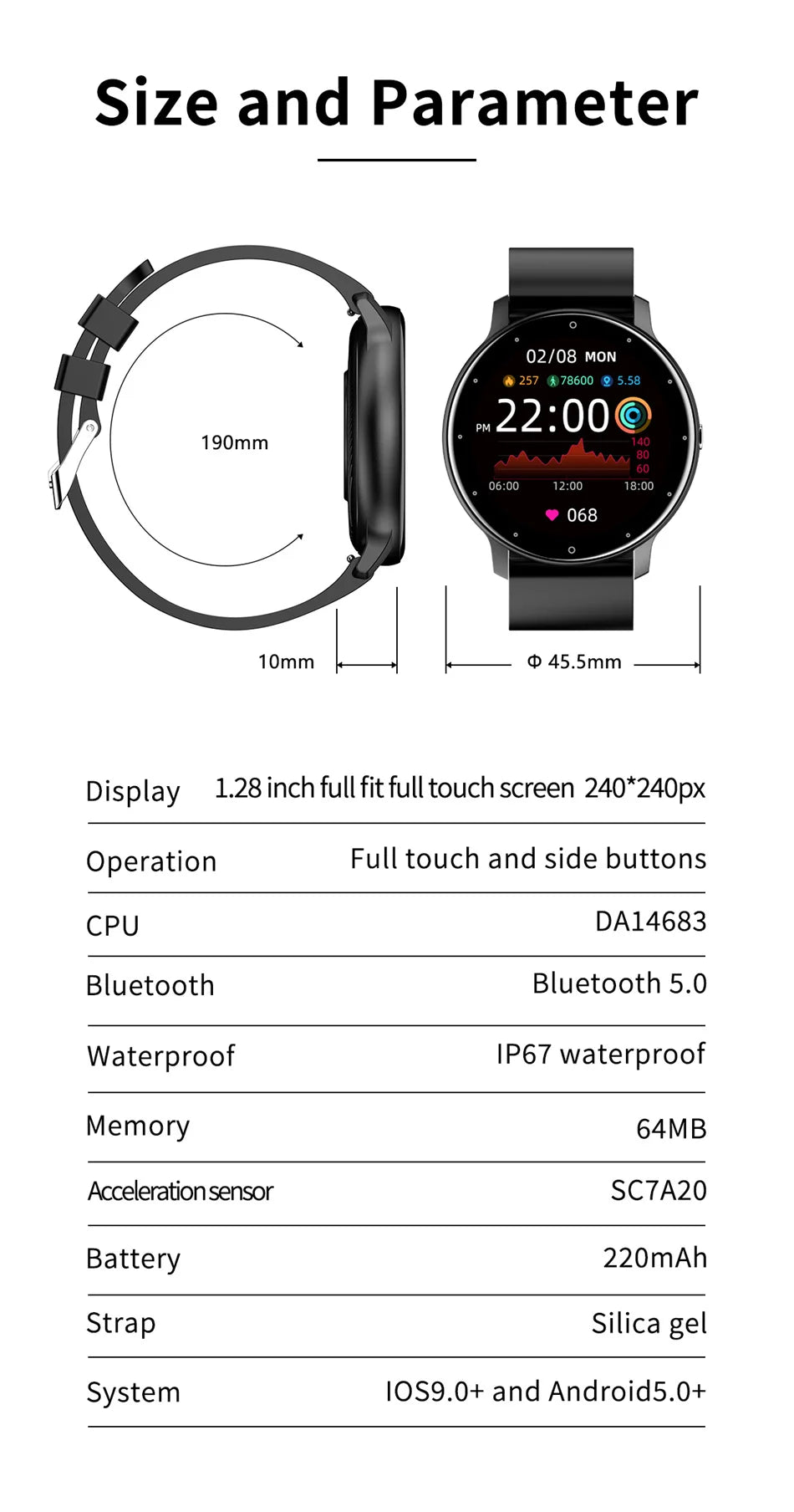 Smartwatch for Men – Fitness & Bluetooth Call